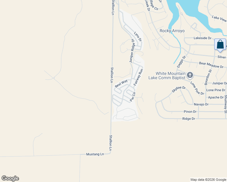 map of restaurants, bars, coffee shops, grocery stores, and more near 8233 Rainbow Loop in Show Low