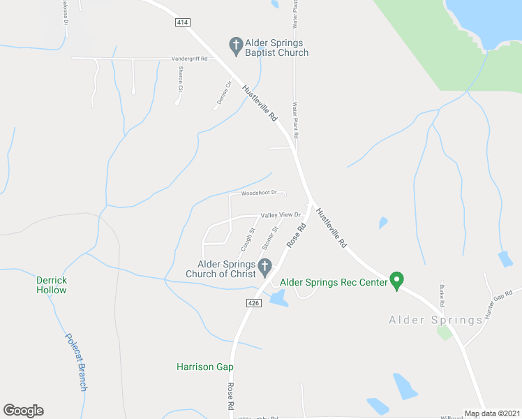 map of restaurants, bars, coffee shops, grocery stores, and more near 166 Valley View Drive in Albertville