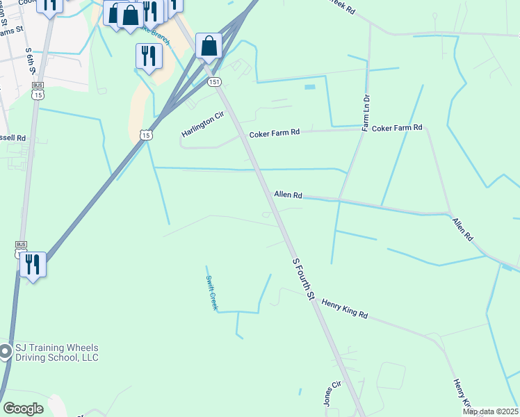 map of restaurants, bars, coffee shops, grocery stores, and more near 1516 South 4th Street in Hartsville