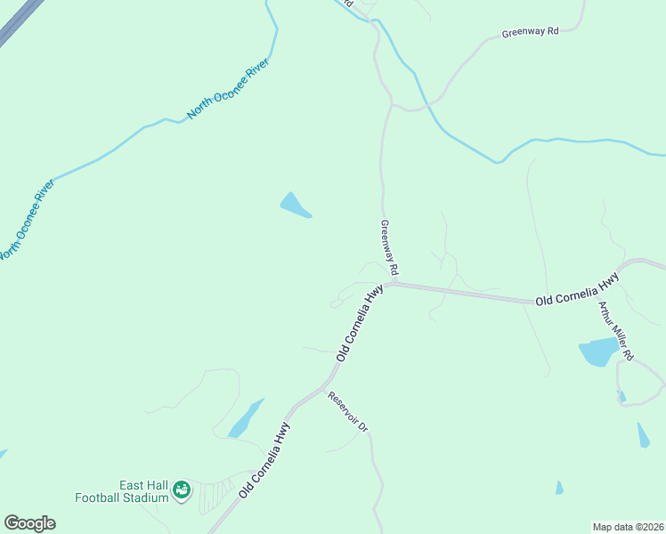 map of restaurants, bars, coffee shops, grocery stores, and more near 3925 Greenway Road in Gainesville