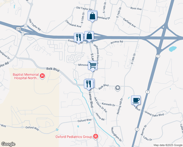 map of restaurants, bars, coffee shops, grocery stores, and more near 101 Alderson Rd in Oxford