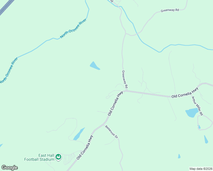 map of restaurants, bars, coffee shops, grocery stores, and more near 3925 Greenway Rd in Gainesville