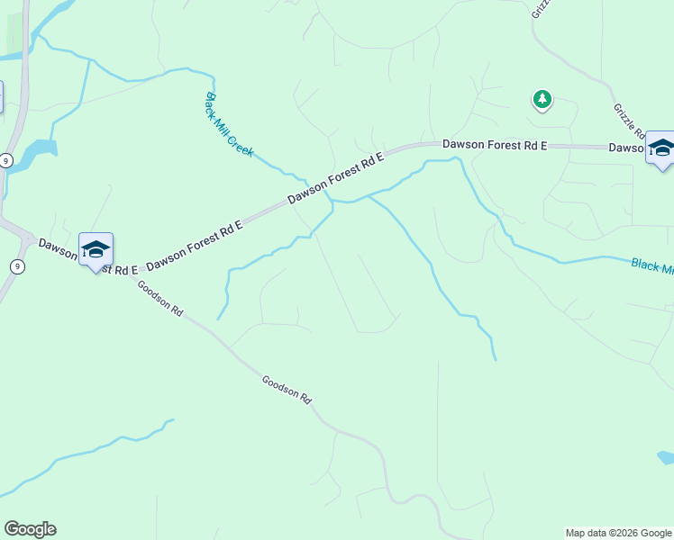 map of restaurants, bars, coffee shops, grocery stores, and more near 270 Dawson Manor Drive in Dawsonville