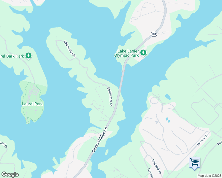 map of restaurants, bars, coffee shops, grocery stores, and more near 3124 Edgewater Drive in Gainesville