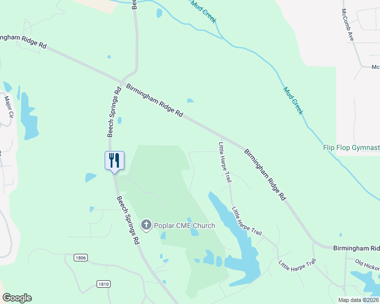 map of restaurants, bars, coffee shops, grocery stores, and more near 136 Devils Backbone Road in Saltillo