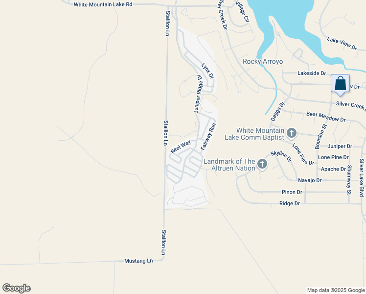 map of restaurants, bars, coffee shops, grocery stores, and more near 1868 Reel Way in Show Low