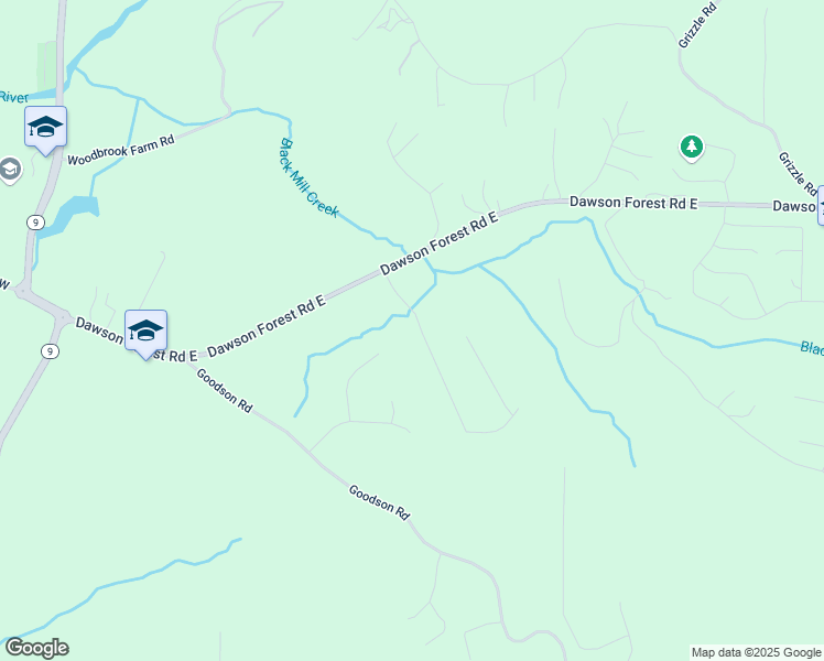 map of restaurants, bars, coffee shops, grocery stores, and more near 150 Dawson Manor Drive in Dawsonville
