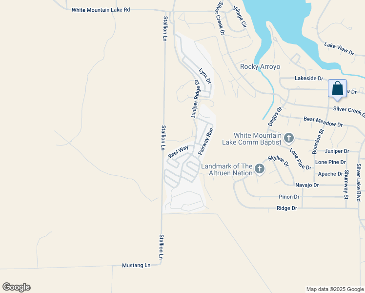 map of restaurants, bars, coffee shops, grocery stores, and more near 1868 Reel Way in Show Low