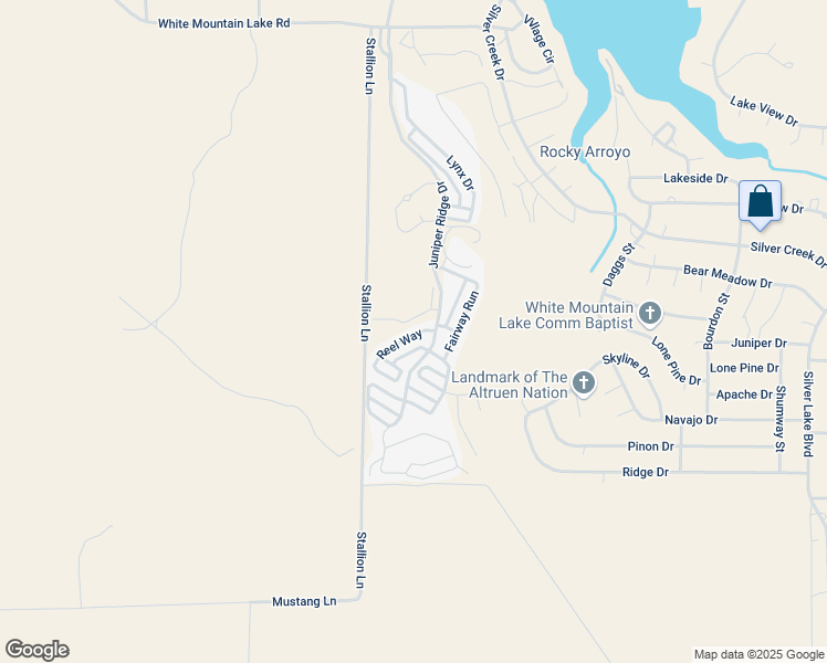 map of restaurants, bars, coffee shops, grocery stores, and more near 1868 Reel Way in Show Low