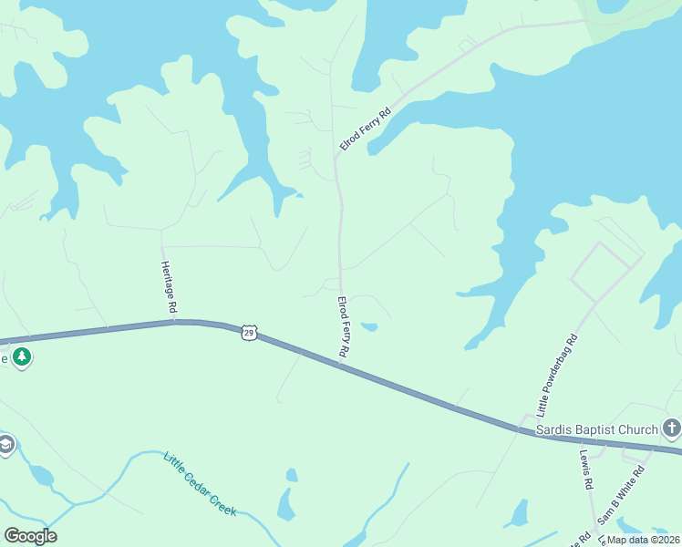 map of restaurants, bars, coffee shops, grocery stores, and more near 204 Elrod Ferry Road in Hartwell