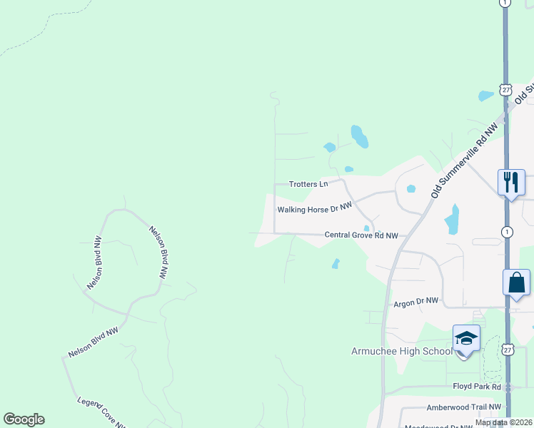 map of restaurants, bars, coffee shops, grocery stores, and more near 7 Battle Farm Road Northwest in Rome