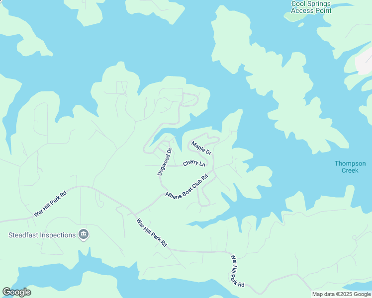 map of restaurants, bars, coffee shops, grocery stores, and more near 348 Holly Circle in Dawsonville