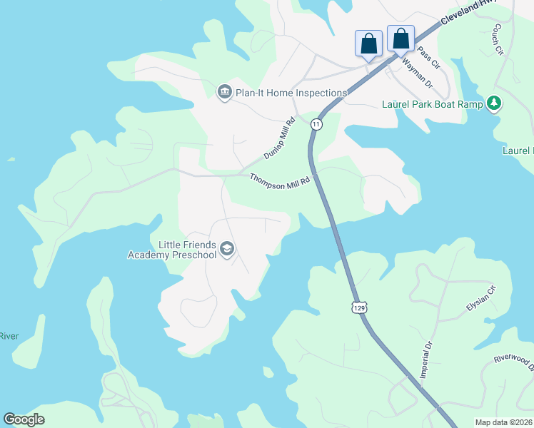 map of restaurants, bars, coffee shops, grocery stores, and more near 2723 Bridgewater Drive in Gainesville