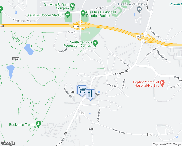map of restaurants, bars, coffee shops, grocery stores, and more near 21 Private Road 3086 in Oxford