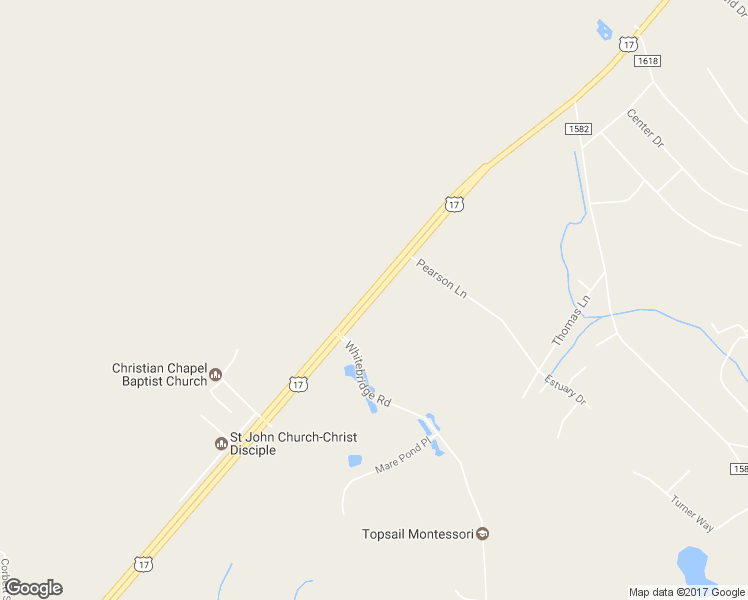 map of restaurants, bars, coffee shops, grocery stores, and more near 13150 U.S. 17 in Hampstead