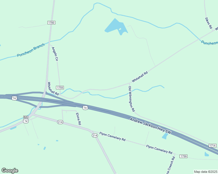 map of restaurants, bars, coffee shops, grocery stores, and more near 619 Whitehall Road in Whiteville