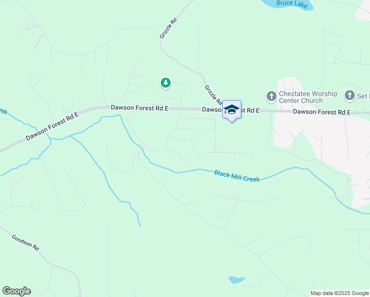 map of restaurants, bars, coffee shops, grocery stores, and more near 32 Canopy Way in Dawsonville