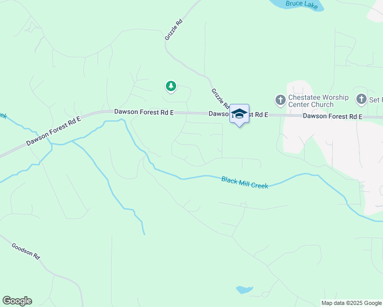 map of restaurants, bars, coffee shops, grocery stores, and more near 32 Canopy Way in Dawsonville