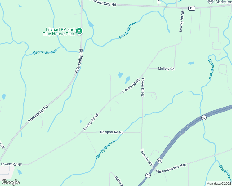 map of restaurants, bars, coffee shops, grocery stores, and more near 1481 Lowery Road Northeast in Arab