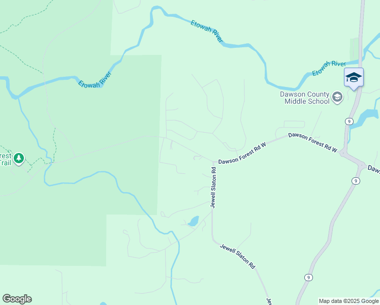 map of restaurants, bars, coffee shops, grocery stores, and more near 915 Dawson Forest Road West in Dawsonville