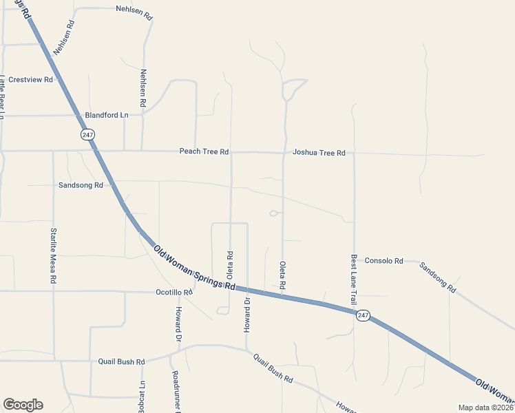 map of restaurants, bars, coffee shops, grocery stores, and more near 5555 Howard Drive in Johnson Valley