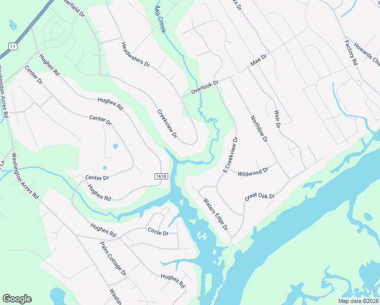 map of restaurants, bars, coffee shops, grocery stores, and more near 326 West Creekview Drive in Hampstead