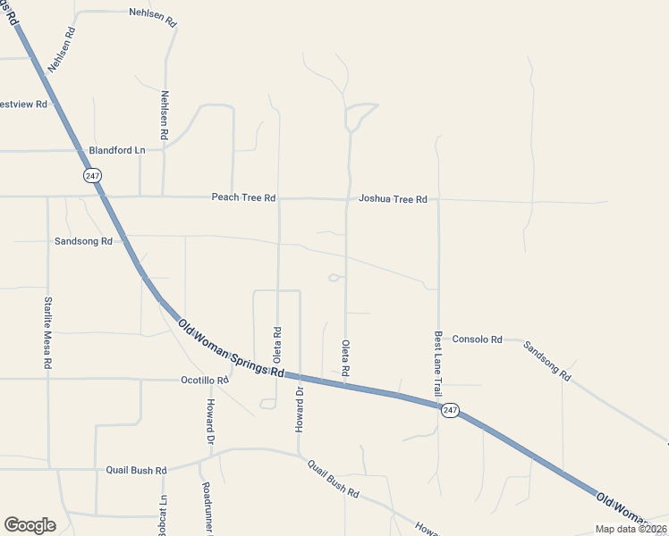 map of restaurants, bars, coffee shops, grocery stores, and more near 5555 Howard Drive in Johnson Valley