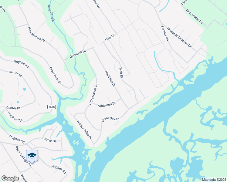 map of restaurants, bars, coffee shops, grocery stores, and more near 528 Northline Dr in Hampstead