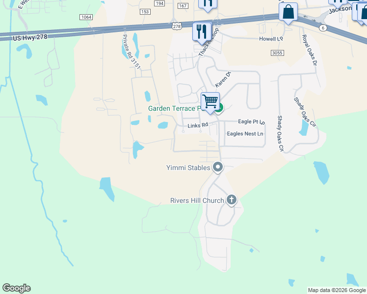 map of restaurants, bars, coffee shops, grocery stores, and more near 407 Scarlet Cove in Oxford