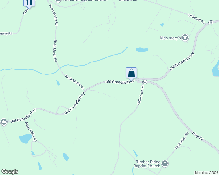 map of restaurants, bars, coffee shops, grocery stores, and more near 4548 Old Cornelia Hwy in Gainesville