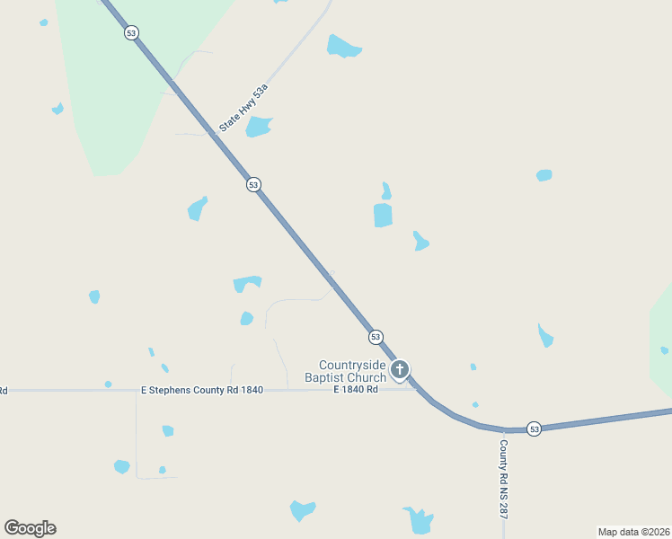 map of restaurants, bars, coffee shops, grocery stores, and more near 286540 Oklahoma 53 in Comanche