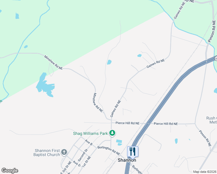 map of restaurants, bars, coffee shops, grocery stores, and more near 56 Lull Road Northeast in Rome