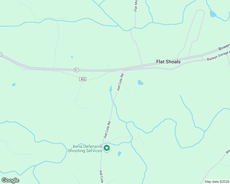 map of restaurants, bars, coffee shops, grocery stores, and more near 276-746 Jud Cole Road in Bowersville