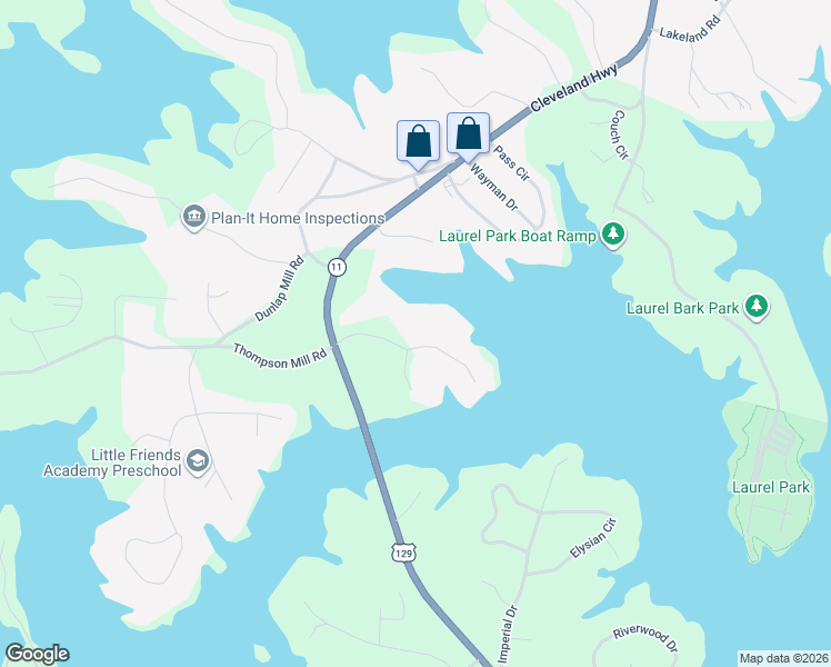 map of restaurants, bars, coffee shops, grocery stores, and more near 2429 Hawthorne Lane in Gainesville