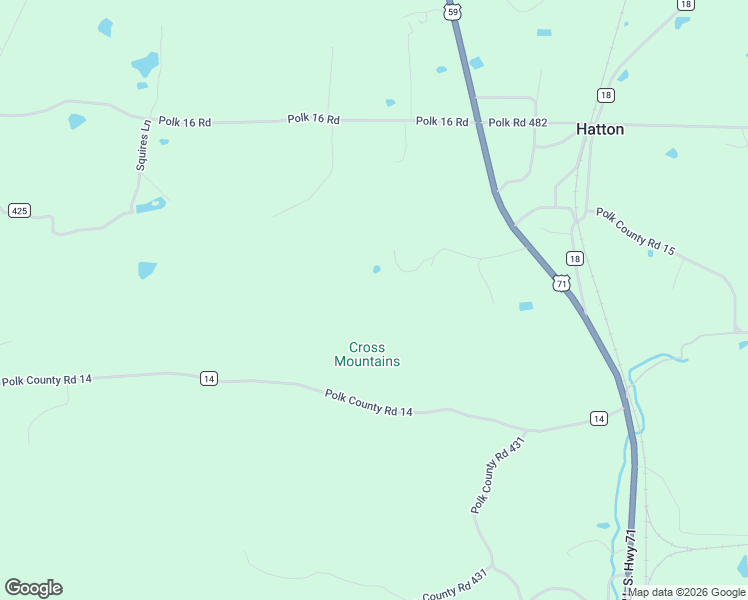 map of restaurants, bars, coffee shops, grocery stores, and more near 195 Polk County Road 492 in Cove