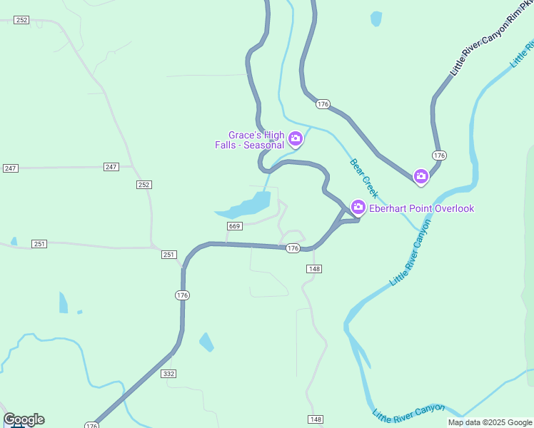 map of restaurants, bars, coffee shops, grocery stores, and more near 191 County Road 669 in Fort Payne