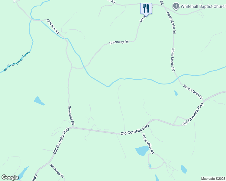 map of restaurants, bars, coffee shops, grocery stores, and more near 4067 Country Lane in Gainesville