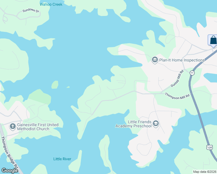 map of restaurants, bars, coffee shops, grocery stores, and more near 2501 Cove Road in Gainesville