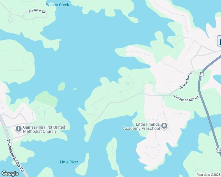 map of restaurants, bars, coffee shops, grocery stores, and more near 2584 Katherine Circle in Gainesville