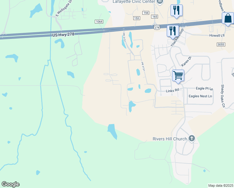 map of restaurants, bars, coffee shops, grocery stores, and more near 618 Scoggins Cove in Oxford