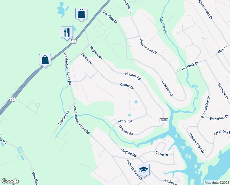 map of restaurants, bars, coffee shops, grocery stores, and more near 231 East Conolly Court in Hampstead
