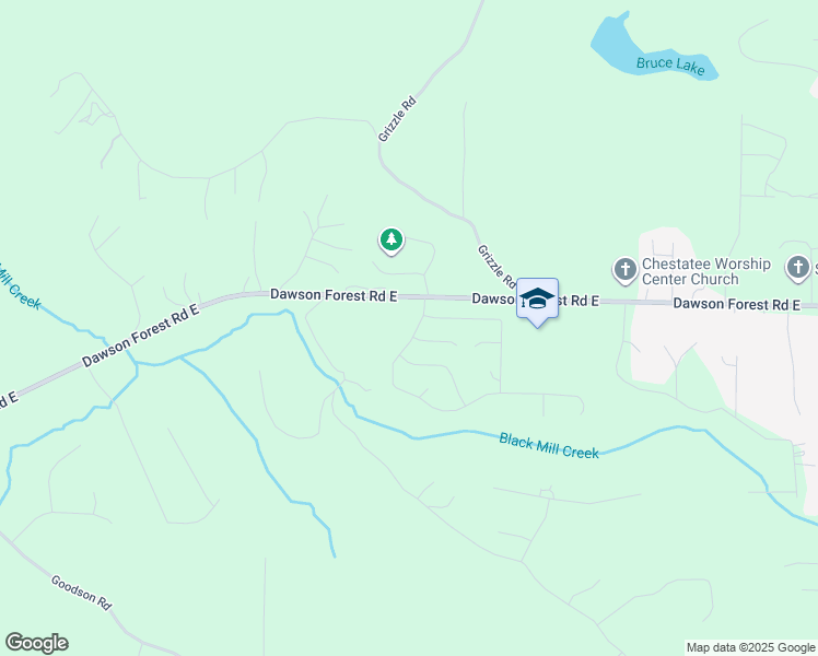map of restaurants, bars, coffee shops, grocery stores, and more near 86 Summerwood Lane in Dawsonville