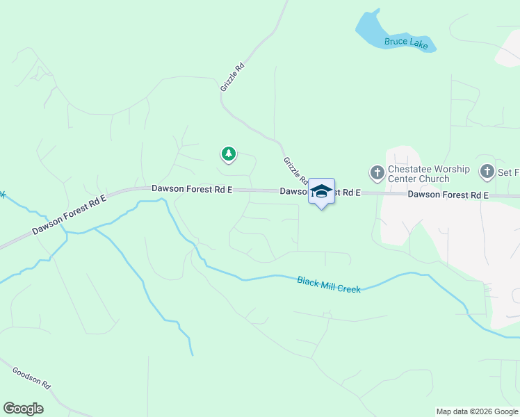 map of restaurants, bars, coffee shops, grocery stores, and more near 42 Springwood Lane in Dawsonville
