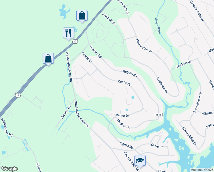map of restaurants, bars, coffee shops, grocery stores, and more near 175 East Conolly Court in Hampstead