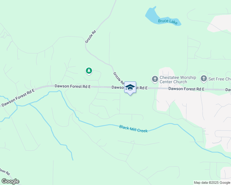 map of restaurants, bars, coffee shops, grocery stores, and more near 137 Springwood Lane in Dawsonville