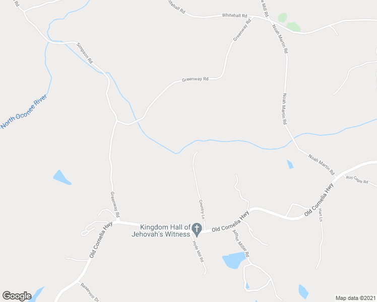 map of restaurants, bars, coffee shops, grocery stores, and more near 4075 Country Lane in Gainesville