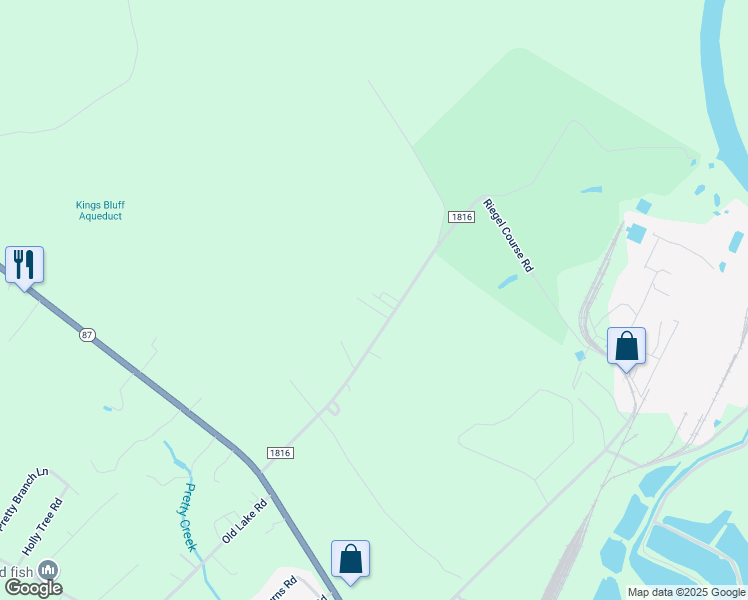 map of restaurants, bars, coffee shops, grocery stores, and more near 964-972 Country Club Trail in Riegelwood