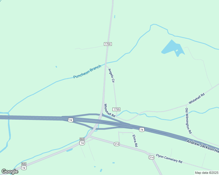 map of restaurants, bars, coffee shops, grocery stores, and more near 200 Angelo Circle in Whiteville