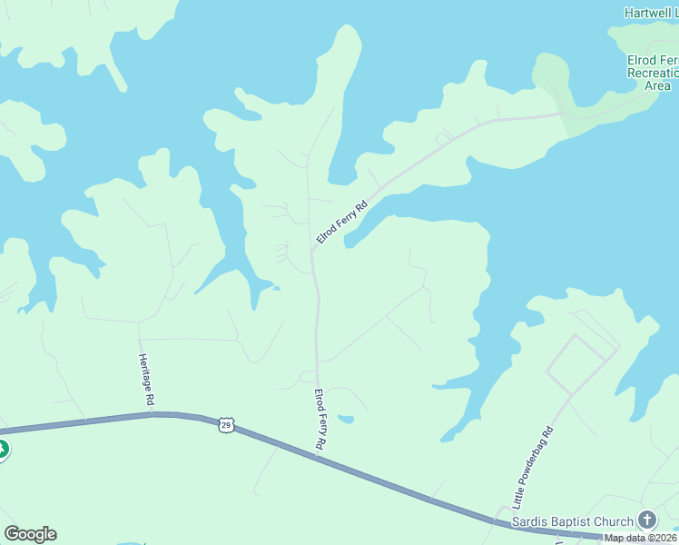 map of restaurants, bars, coffee shops, grocery stores, and more near in Hartwell