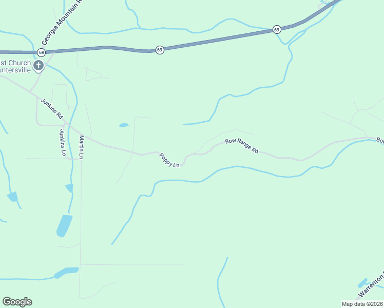 map of restaurants, bars, coffee shops, grocery stores, and more near 332 Poppy Lane in Guntersville